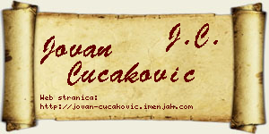 Jovan Čučaković vizit kartica
